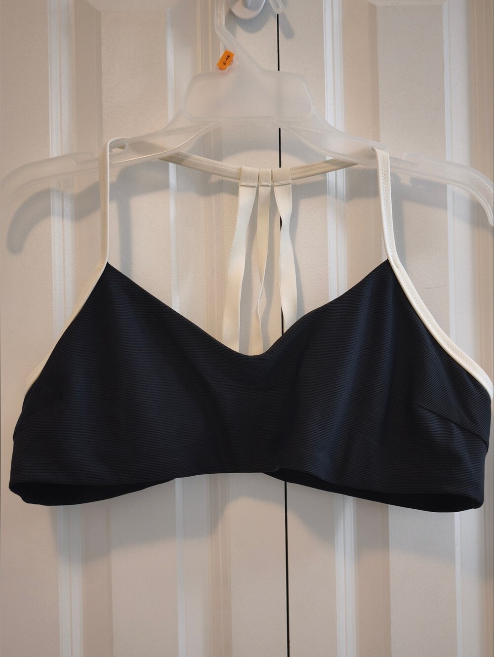 Athleta Black Sports Bra with White Trim